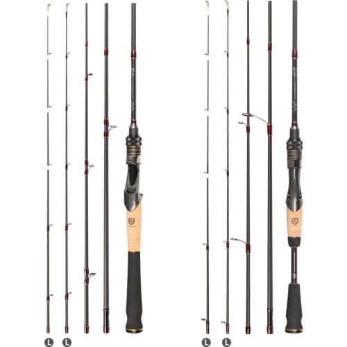 Fuji 4Section Travel Spinning Rod Casting Lure Fishing Rod 1.87m L Power Action Baitcasting Stream Tackle Trout Carbon Fiber Rod