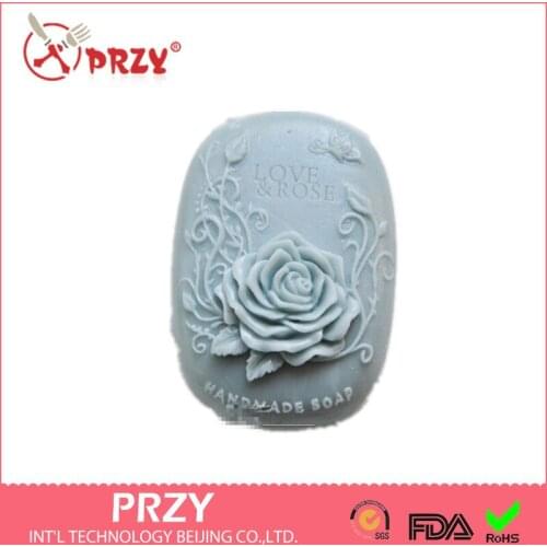 Valentines day flower modelling silicon soap mold fondant Cake decoration mold High-quality Handmade soap mold DIY mold