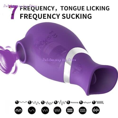 Nipple Sucking Vagina Clitoris Stimulator Licking Tongue Intimate Goods Clitoris Sucker Vibrator Sex Toys for Women