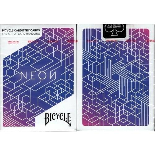 Bicycle Neon Playing Cards Purple Deck USPCC Cardistry Cards Poker Size Card Games Magic Tricks Props for Magician