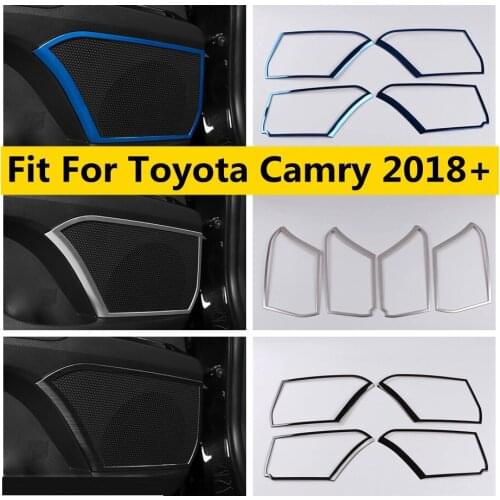 Yimaautotrims Inner Door Stereo Speaker Audio Sound Loudspeaker Cover Trim Fit For Toyota Camry 2018 - 2021 Interior Mouldings