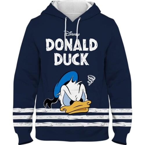 Disney Cartoon Hoodies Donald Duck Daisy Duck 3D Print Graphic Streetwear Funny Aesthetic Hoody Grunge Unisex Sweatshirts Female