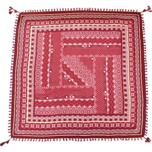 Bohemian ladies scarf ethnic style fringle scarf Russian large square scarf muslim headscarf shawls foulard femme