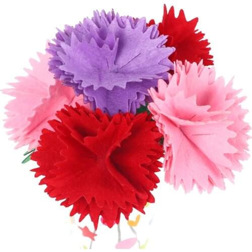 1PC Non-woven Carnation Material Package Children Crafts DIY Flower Pot Plant Kindergarten Learning Education Teaching Aids Toys