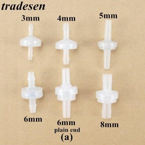 1Pcs Outer Dia.3 4/5/6 /8 mm One Way valve PP plastic check valve Hose pagoda Check Valve Gas Air Liquid Water Fluids Valve