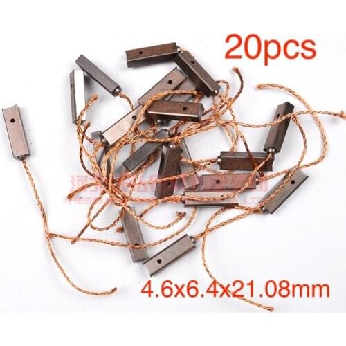 20pcs for AVi147 series high quality car generator carbon brush 4.6x6.4x21.08mm