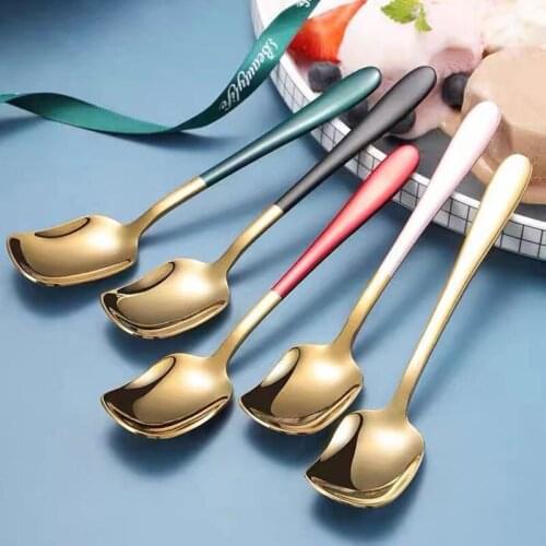 2021 Kawaii Ice Cream Spoon Cute And Delicate Little Girls Home Watermelon Dessert Coffee Essential Table Utensils