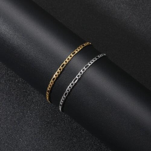 3mm 7inch 8inch Stainless Steel Bracelet For Men Women SB010