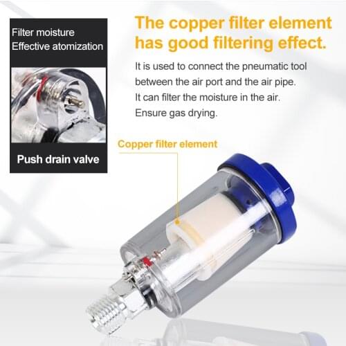 Auto Parts Water Separator Pneumatic Spray Gun Special Small Mesh Air Filter Injector Spray Gun Tail Cylinder Engine Kit