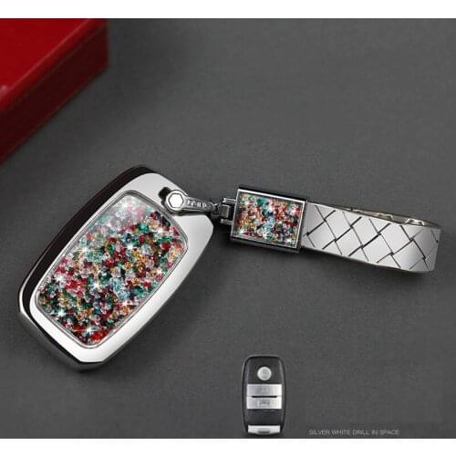 Key Case Cover Crystal Diamond keychain For Kia KX3 KX5 K3S RIO Ceed Cerato Optima K5 Sportage Sorento Car Styling