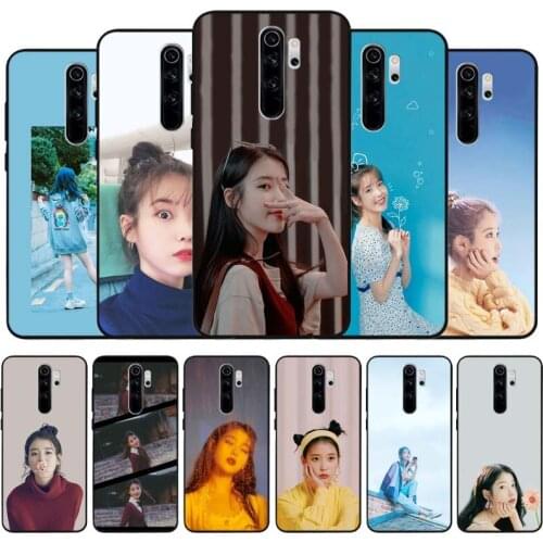 Iu black Silicone Phone Case For Redmi note 9 8 7 Pro S 8T 7A Cover