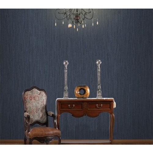 Beibehang European simple solid color striped wallpaper bedroom paper wallpaper living room TV background wall 3d wallpaper roll