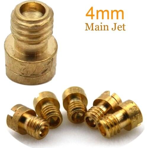 Motorcycle Carb 4mm Thread M4 Round Main Jet Size 60-110 For Mikuni Kenhin Carburetor Gy6 139qmb 50cc Injector Nozzle
