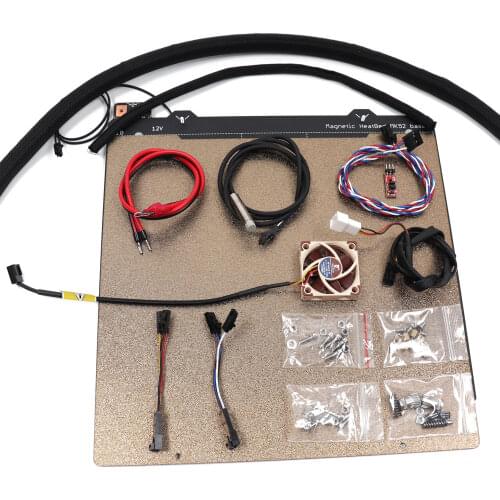 Cloned Prusa i3 MK2/S to MK2.5S upgrade kit with MK52 12V heatbed, Sunon v2 5V fan, Powdered textured PEI sheet, PINDA V2 probe