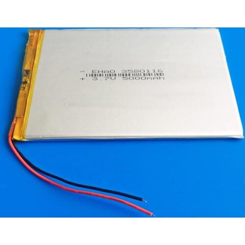 3.7V 5000mAh Lithium Polymer LiPo Rechargeable Battery For GPS PSP DVD PAD E-book tablet pc laptop power bank video game 3580116