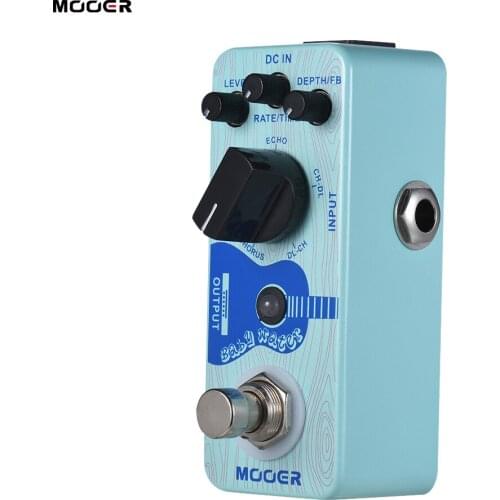 MOOER Baby Water Acoustic Guitar Delay & Chorus Effect Pedal True Bypass Full Metal Shell