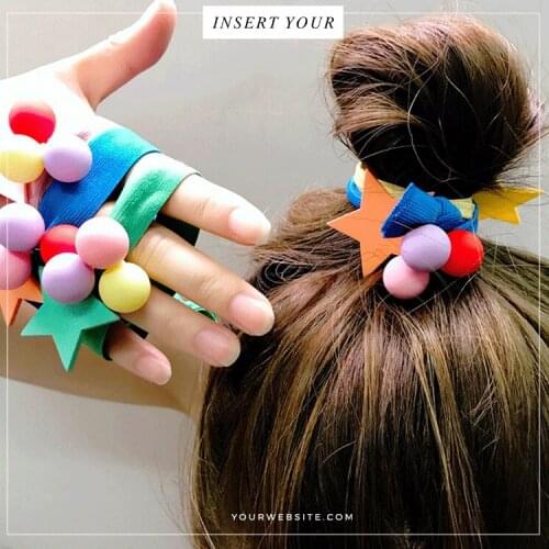 Head rope fresh and simple personality wind hair rope leather band hair ring