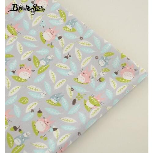 Booksew Grey Color Animals Patterns 100% Cotton Twill fabric HomeTextile Material Bed Sheet DIY Patchwork