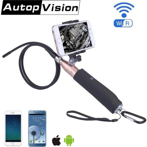 ZCF110 6LED 8mm camera Wifi Endoscope Wireless Borescope Tube Snake Inspection Camera 720P 2.0MP Handheld For IOS Android