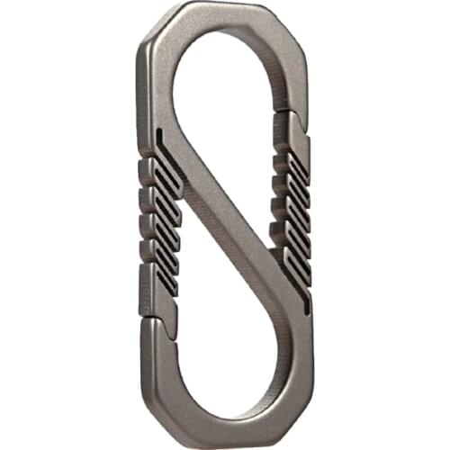 Durable Titanium Alloy Keychain Car Key Holder Outdoor Carabiner Spring Snap Hook Clip Backpack Buckle