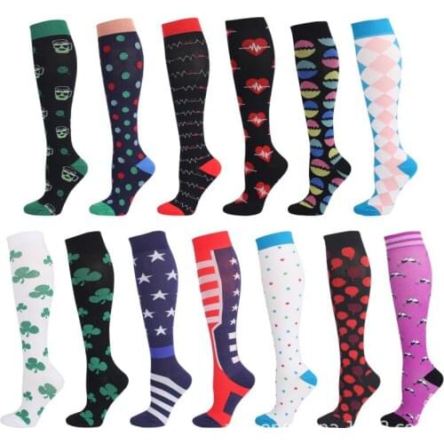 Professional Sports Compression Socks Unisex Knee High Long Stocking Anti Slip Cycling Socks Running Marathons Basketball Socks