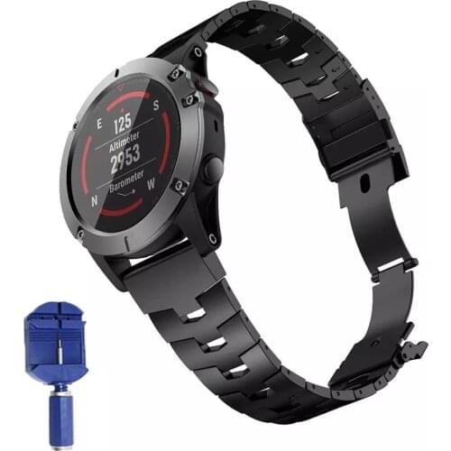 Quick Fit Titanium Alloy+Stainless Steel Watchband For Garmin Fenix 6 6X Pro 5 5X Plus 3HR935 Strap Band Belt Bracelet Wristband