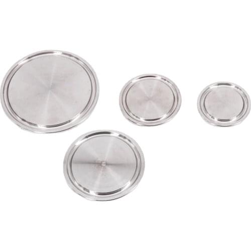 0.5" 0.75" 1" 1.5" 2" 2.5" 3" 3.5" 4" 4.5" 5" 6" 8" 10" Tri Clamp SUS 304 Stainless Steel Sanitary Blind Cover End Cap Home Brew