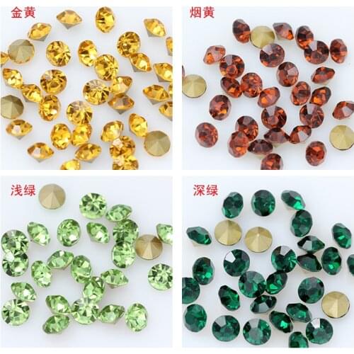 SS9-SS16 mm Rivoli Czech crystal multi color beads pointed back Round beads Rhinestone Glitter For Jewelry Nail Making DIY