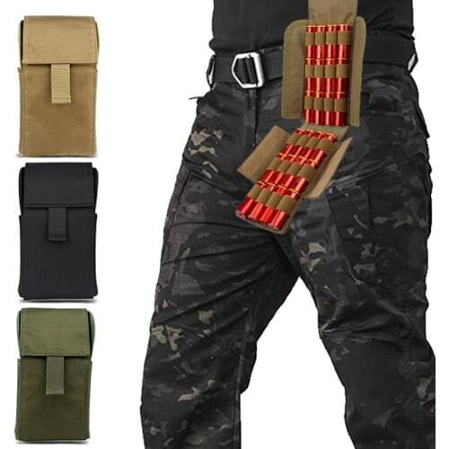 Tratical Pouches Hunting Shell Bag 12 Gauge 25 Round Edc Molle Magazine Bullets Pack Airsoft Hunting Accessaries Shell Pouch