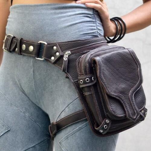 Vintage Steampunk Bag Retro Rock Gothic Retro Bag Goth Shoulder Waist Bags Packs Victorian Style Women Men Leg Bag