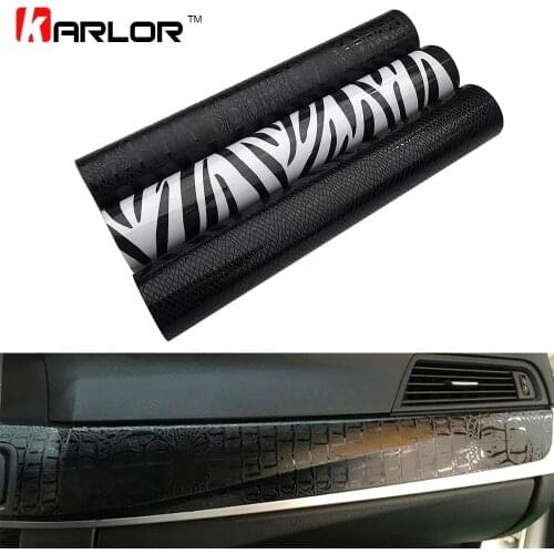 50*200cm Waterproof PVC Crocodile Grain Vinyl Film Car Color Change Wrap Sticker Car Interior Decoration Crocodile Pattern Decal