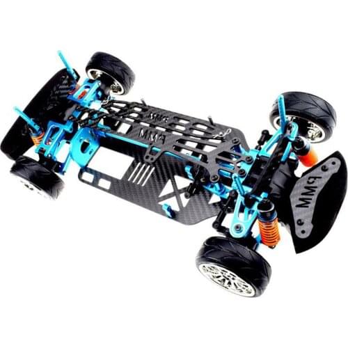 1/10 Aluminium Alloy Metal Carbon Fiber Chassis Kit Rc Car Frame Parts