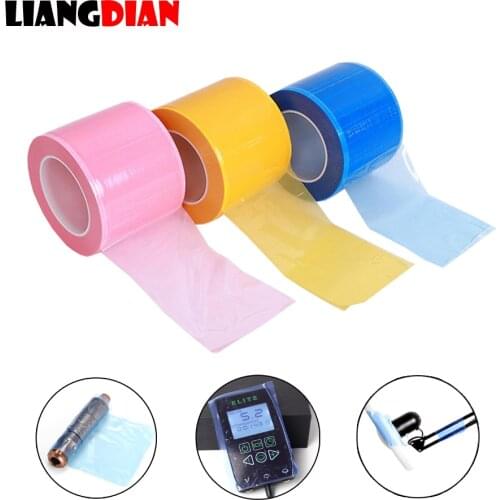 1 Roll 1200pcs Tattoo Barrier Film Disposable Waterproof For Tattoo Dental Protective Wrap Cling Barrier Film Tape Covers