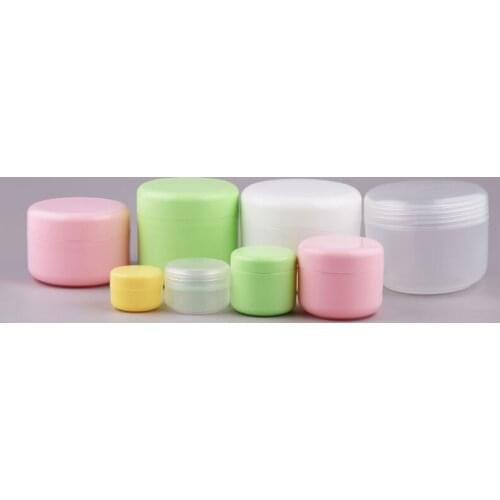 100pcs/lot 10g 20 30g High quality empty multicolor cream jar mini travel cosmetic container