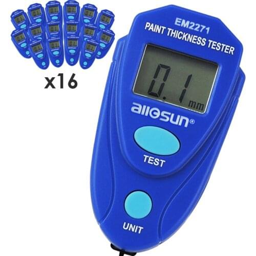 Digital Mini Coating Thickness Gauge Car Painting Thickness Tester Meter 0~2.0mm Enamel Plastic Epoxy - 16pcs