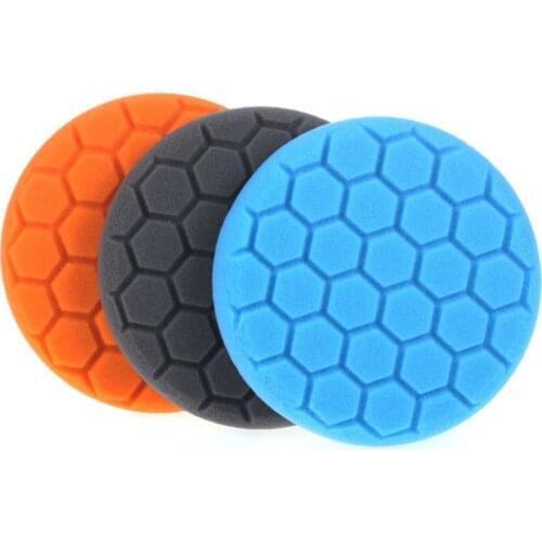 3pcs/set 6 inch Buffing Foam Sponge Buffing Polishing Pad Kit Set For Car Polisher Multi-Color