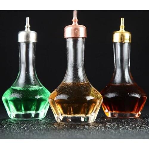 30ml/50ml Glass Spray Bitter Dropper Bottle Silver/Copper/Gold Bar Tool
