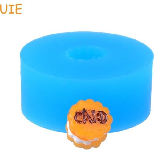 QYL203U 9mm 3D Cream Cookie Silicone Mold - for Miniature Food, Dessert, Fondant Craft, DIY Biscuit Baking, Chocolate, Resin Wax