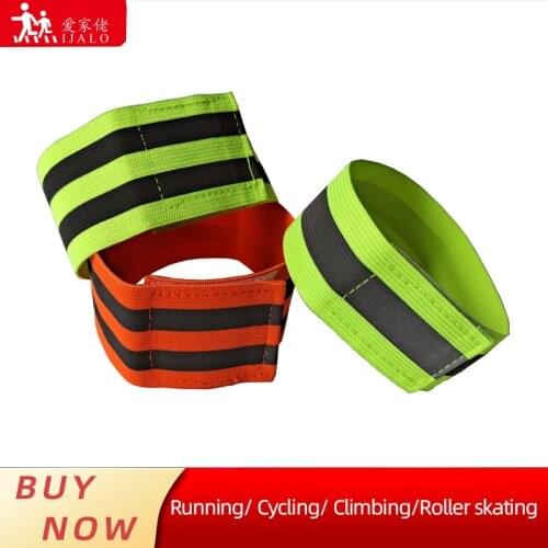 2 Pcs Reflective Strips Warning Armband Reflector Wristband for Cycling Running Bind Strap for Pants Hand Leg Bike Sports Safety