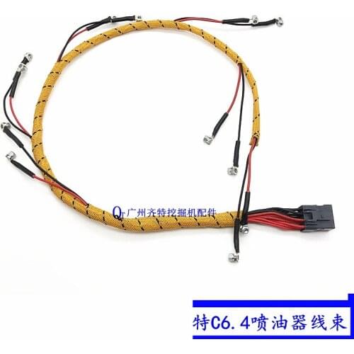 Free Shipping Excavator 320D 323D nozzle wiring harness C6.4 engine injector wiring plug accessories