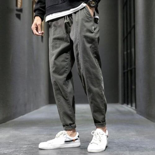 Harem Loose Pant Men Summer Thin Casual Tracksuit Elastic Waist hip hop Jogger Jogging Cargo Trousers Mens clothing 2021