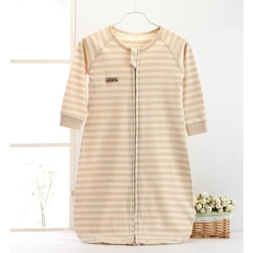 Baby color cotton mushroom sleeping bag spring summer single layer baby kick by boys and girls summer pajamas