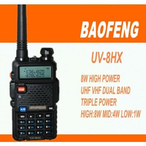 DHL Freeshipping+10pcs Baofeng Radio UV-5R Baofeng 8W walkieTalkie UV-8HX 128CH VOX Ham Radio Long Distance CB Transceiver