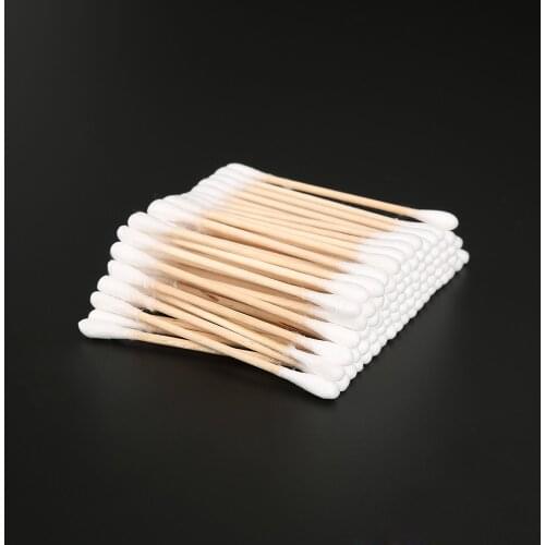 ELECOOL 100 Pcs Double Tipped Makeup Cotton Swab Disposable Absorbent Hygienic Makeup Cotton Swabs For Health Care