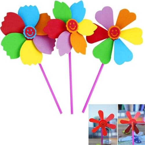 DIY EVA Windmill Cartoon Handicrafts Toys For Children Handmade Pinwheel Craft