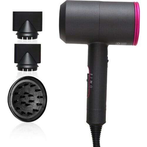 Hair Dryer Strong Wind with Diffuser Conditioning Air Brush Powerful Negative Ionic Blow Hairdryer Motor Hair Care