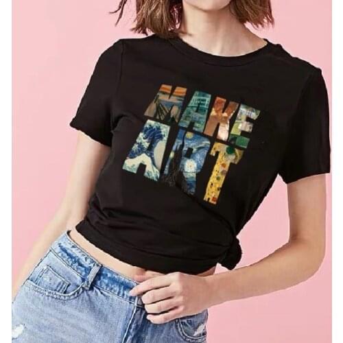 Kuakuayu HJN MARK ART Tops and Tees Vincent Van Gogh Funny Graphic Funny Fashion Classic Band T Shirts