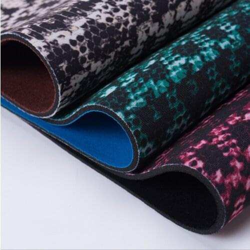 4 yards Python print neoprene polyester composite fabric insulation cup cover wetsuit sweat suit luggage
