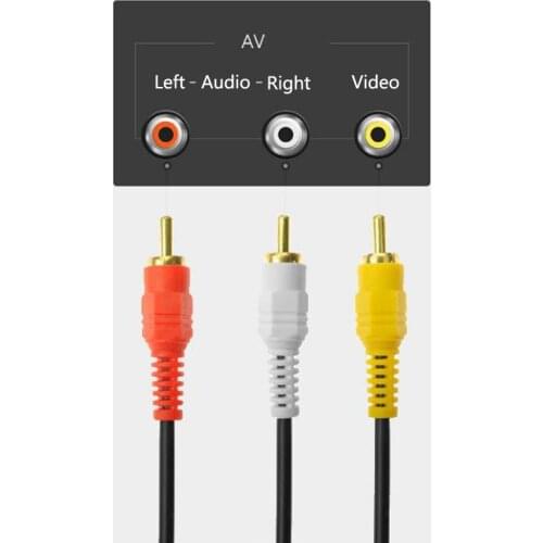 1.5M/5M 3RCA to 3 RCA Composite Audio Video AV Cable Cord Male to Male Plug Connect TV DVD Cameras For Hi-Fi Video/DVD/CD Player