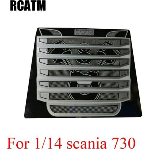 Metal Intake Hood Grille Middle Network for 1/14 Tamiya RC Truck Car Scania 730